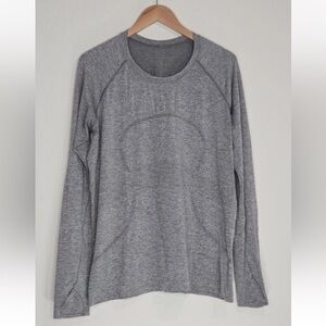 Lululemon Swiftly Tech Long Sleeve 2.0 Slate White SLTE/WHT Size 14 Womens